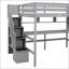 Lit mezzanine double avec bureau intégré-938811680