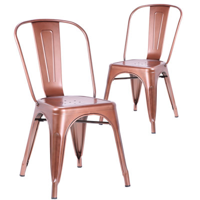 Julianne 45cm H Slat Back Stacking Side Chair