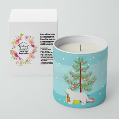 Pine / Christmas Tree Scented Jar Candle with Ceramic Holder