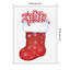 «Candy Cane Stocking» par Kathleen Parr McKenna, reproduction d'art sur toile encadrée