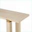 Table basse moderne 62,9 "avec pieds en pin et accents métalliques, rangement inférieur et assemblage facile pour le salon