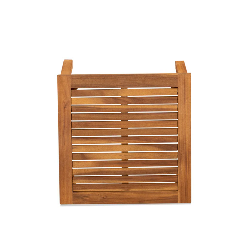Ensemble de 3 tables basses Bristol, ensemble de 2 tables basses et 2 chaises d'extérieur en tissu de polyester en bois d'acacia