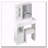 29.2" Small Space Vanity Table with LED Mirror, Stool and High Capacity Storage-1270401109