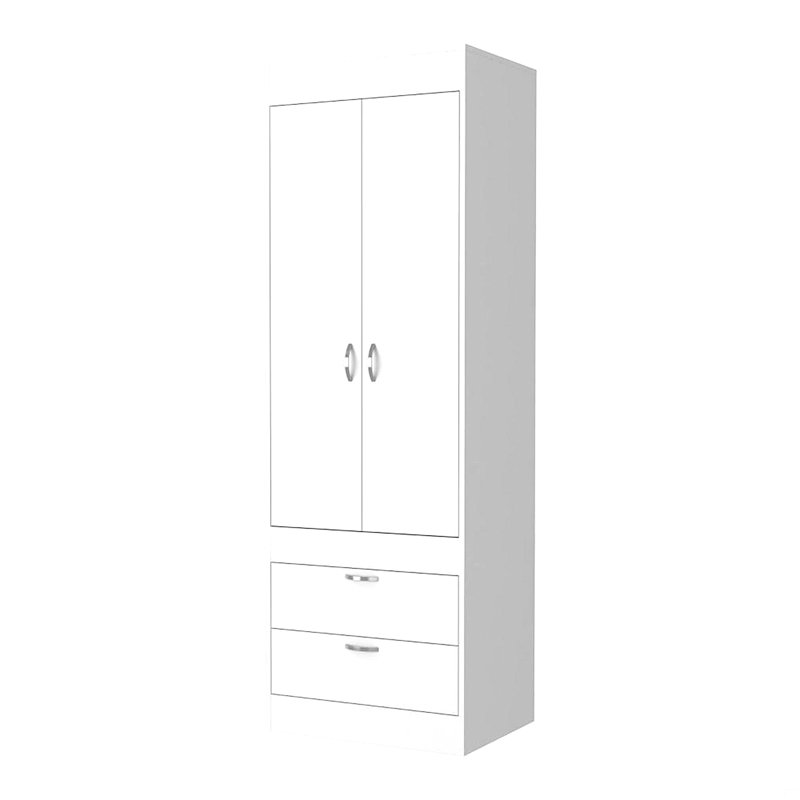 Armoire 2 tiroirs, Blanc