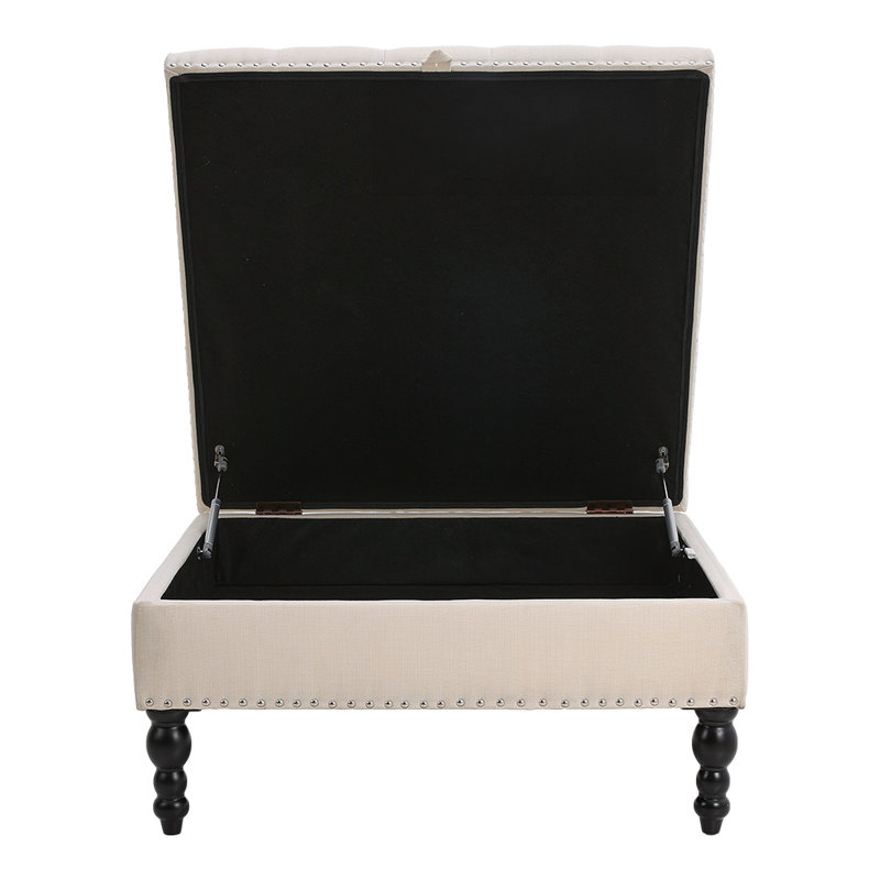 Strohl 85cm Wide Ottoman with Storage, Beige