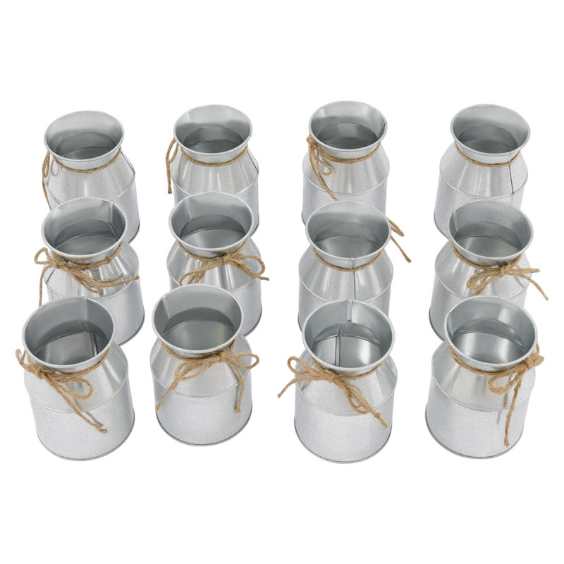 Vase à fleurs avec nœud en corde de chanvre, Argent argent