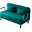Velvet Vintage Green 55-inch Convertible Chair Bed, Three-Section Sofa Bed with Adjustable Back and Pillow, Leisure Lounger Sofa, Comfortable Sleep Chair for Home and Office with Strong Steel Frame-1038354545-1038354547