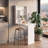 Dalton Wall-Mounted Fold-Down Table with 7 Storage Shelves — Space‑Saving Floating Desk & Breakfast Bar-987763868