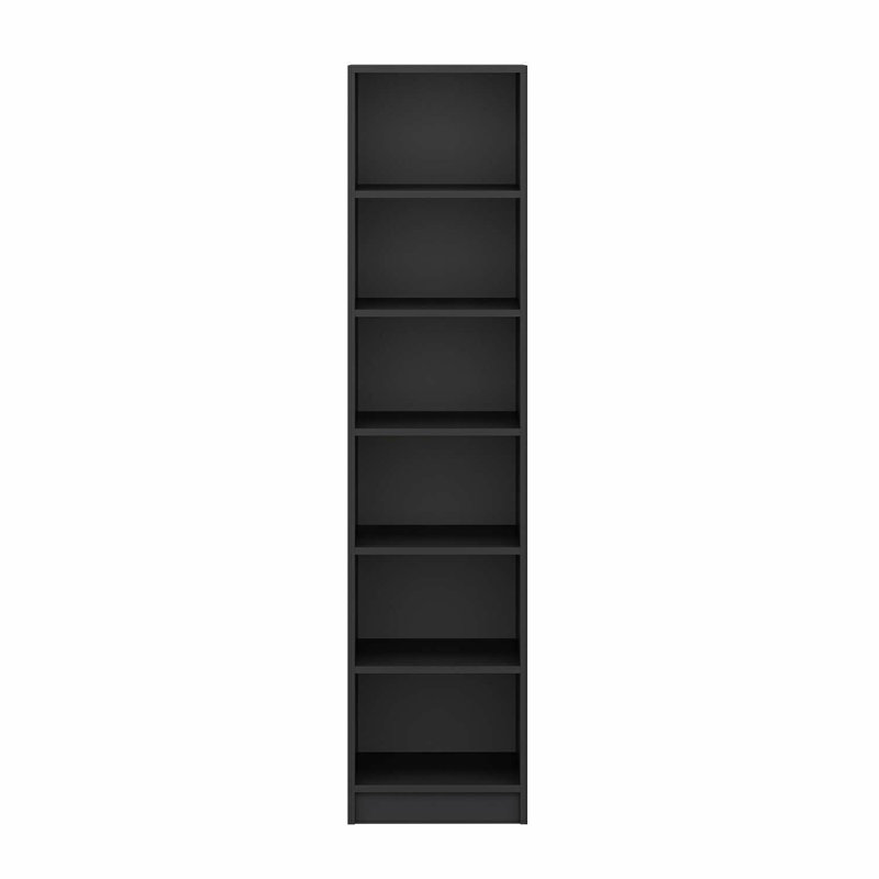 Armoire moderne avec couvercle Wesa, noyer et anthracite, 17,7 x 82,7 x 20,5 po | 100% panneau de particules enduit de mélamine, épaisseur: 0,7 pouce | Comprend de nombreuses tablettes et une conception murale, une solution de rangement élégante et fonctionnelle