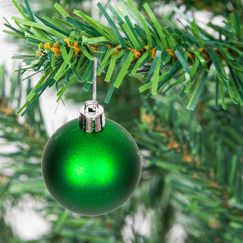 Polyvinyl Chloride (PVC) Ball Ornament, 5cm H x 5cm W x 5cm D, Green