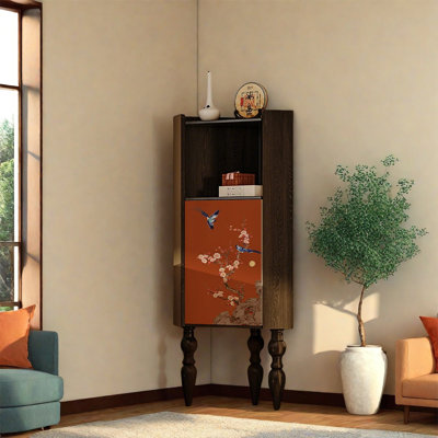 Spacious Ash Wood Single Door Cabinet