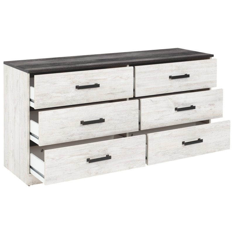 Commode double 6 tiroirs Carnforth, H 26,22 po x l 52,72 po x P 16,34 po