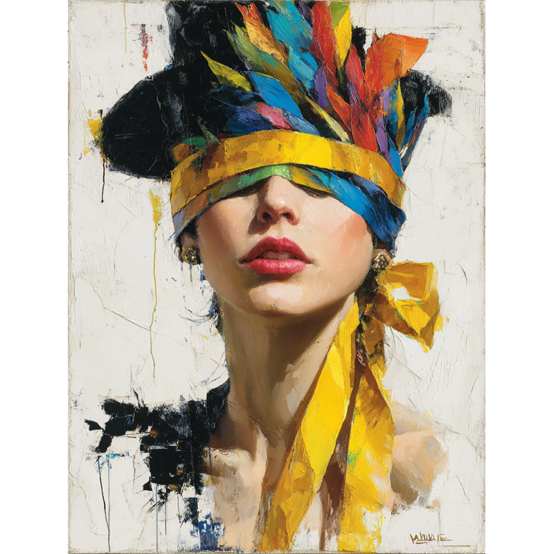 «Feathered Vision», art mural sur toile tendue, H 36 po x l 24 po