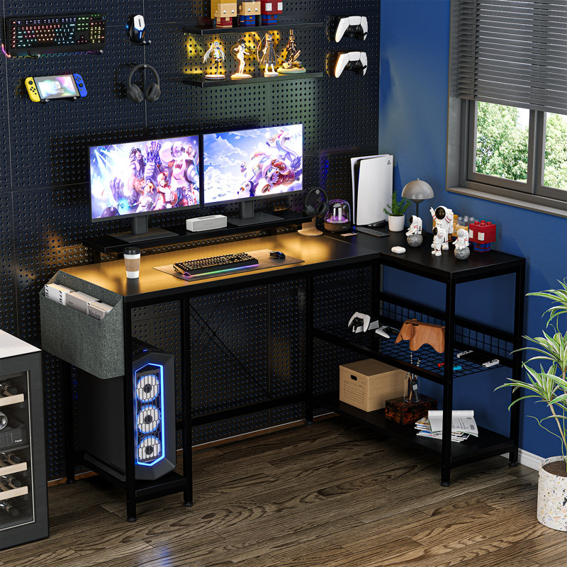 Laurenmarie Computer Table, Black, Black