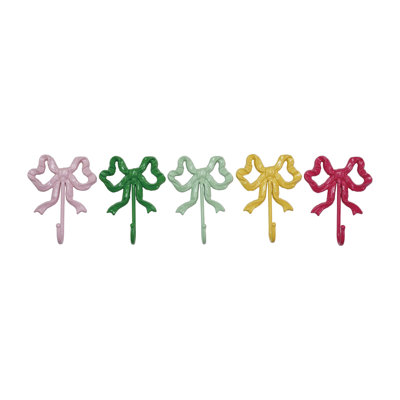 5-Piece Metal Bow Shaped Wall Hook