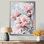 Pivoines au vent d'hiver I - art mural floral, salon