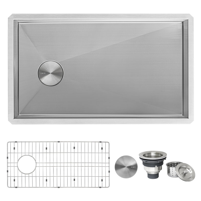 Évier de cuisine en acier inoxydable Ruvati, L 19 po x l 32 po
