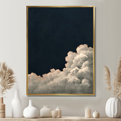 Fluffy White Clouds In The Sky - Clouds Framed Prints, White Minimalist Canvas Wall Art