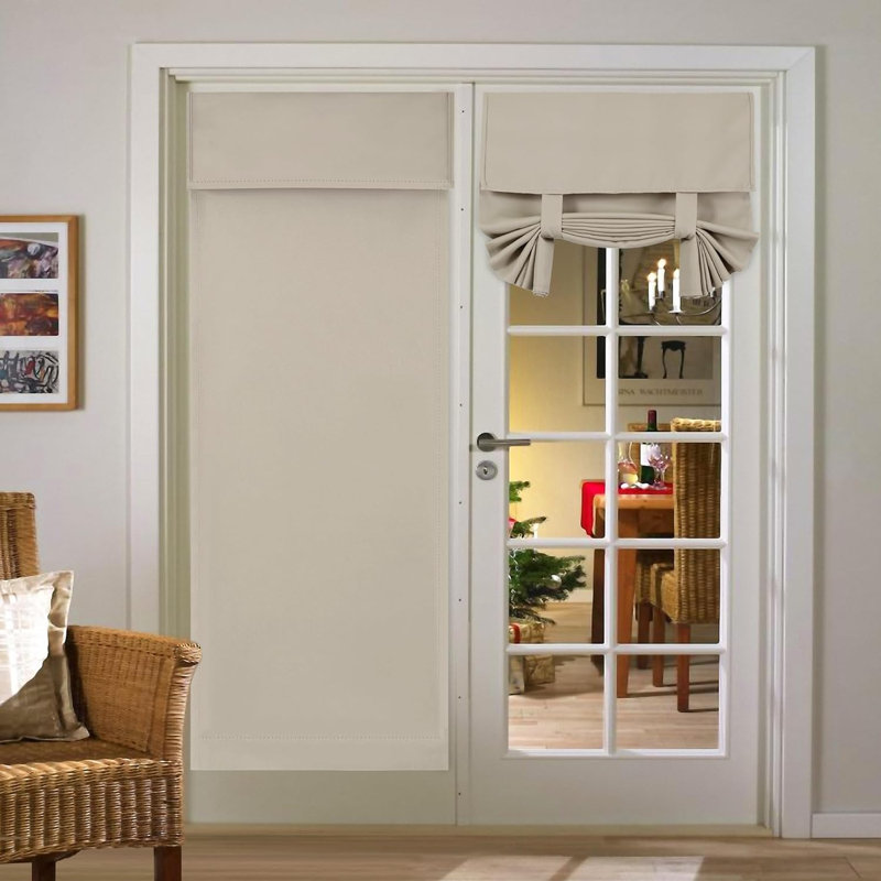 Oyannax Blackout Curtain Panel Pair, 26" W x 66" L, Beige
