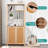 Bay Isle Home™ Rattan Bookcase With Cabinet, Heavy Duty Freestanding Bookcase, Bookshelves With Storage Open Display For Living Room-568608917