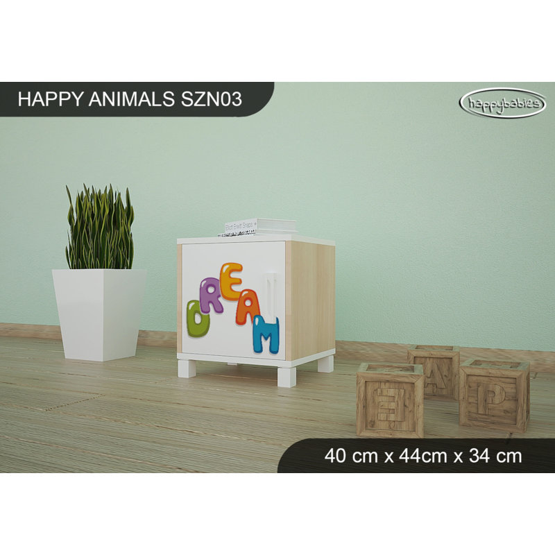 Nightstand, White/Oak