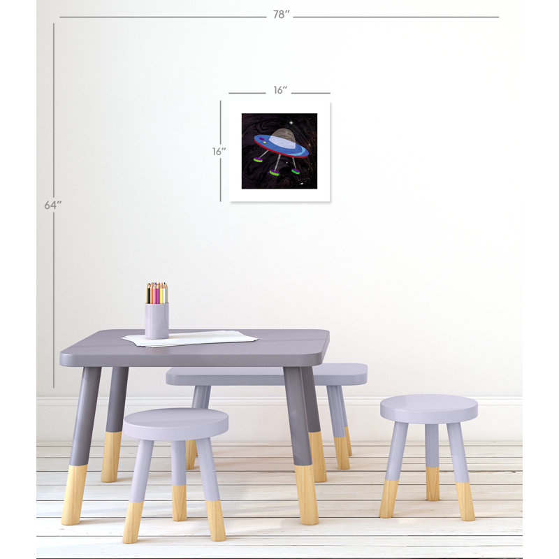 Impression sur papier roulée «Spaceship Adventure Four», H 16 po x l 16 po x P 1 po
