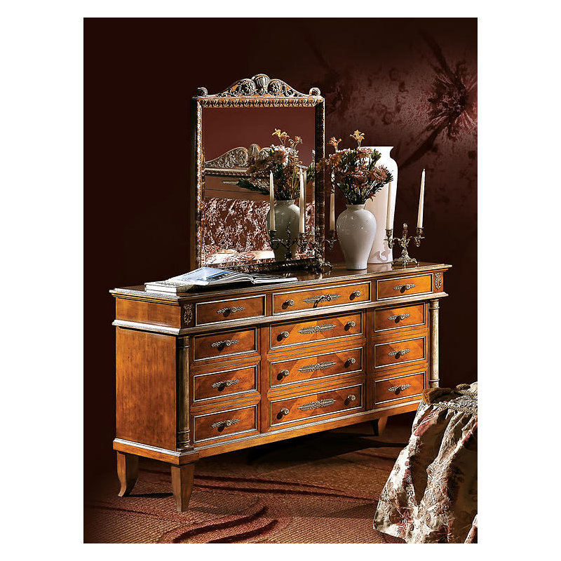 Commode traditionnelle arquée Miroir