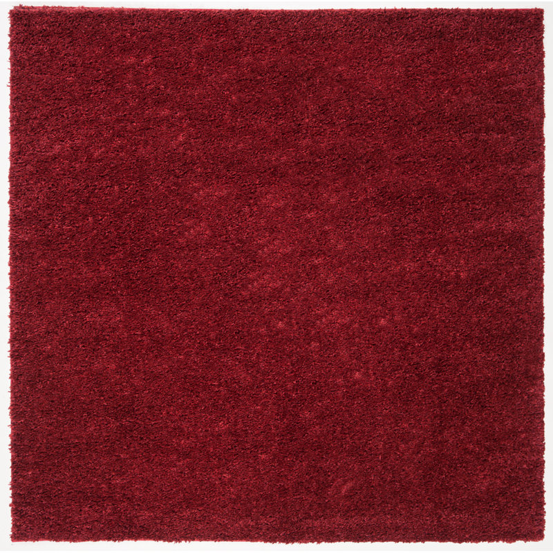 Jiang Burgundy Area Rug, Square 4'