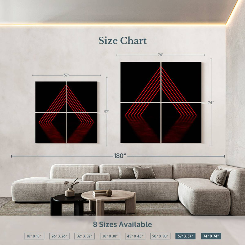 Geometric Pyramid Stack, 74" H x 74" W