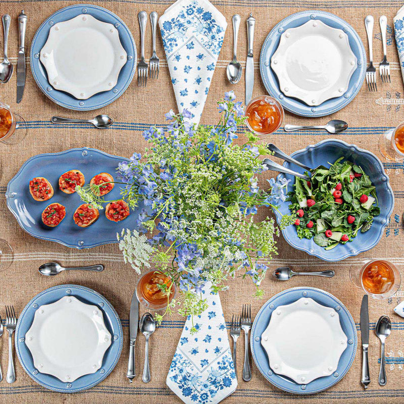 Berry & Thread Scalloped Dessert/Salad Plate, Chambray