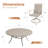 8-Person Round Patio Dining Set with 60" Round Dining Table and 8 Swivel PVC-coated polyester Chairs-1705255748