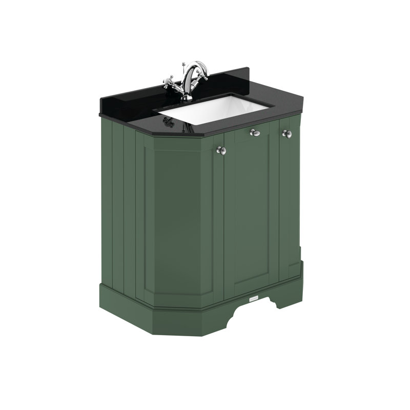 Old London 750mm Free-standing Single Vanity, Black, Timeless Sand