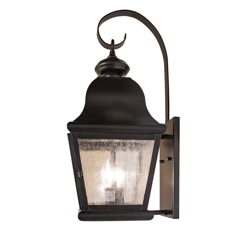 9" Wide Lapalma Wall Sconce, 22" H x 9" W x 9" D, Craftsman Brown