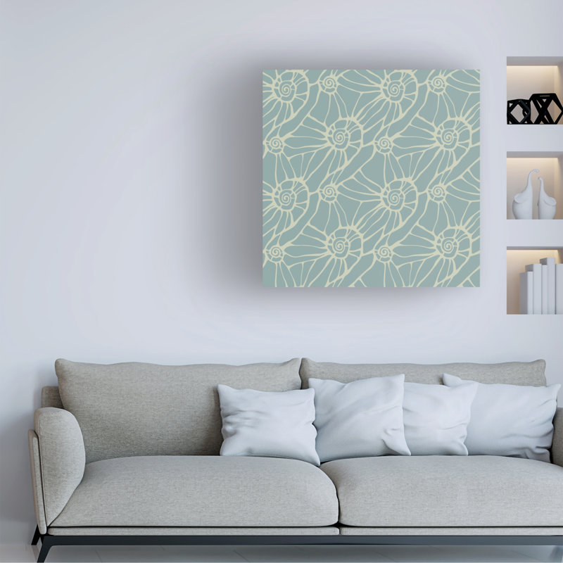 Art mural sur toile tendue - Gail Fraser «De La Mer - Motif mural 2» pour décor de salon, de chambre à coucher ou de bureau - 24 x 24