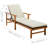 78.7" Long Acacia Single chaise with Cushions-495059967