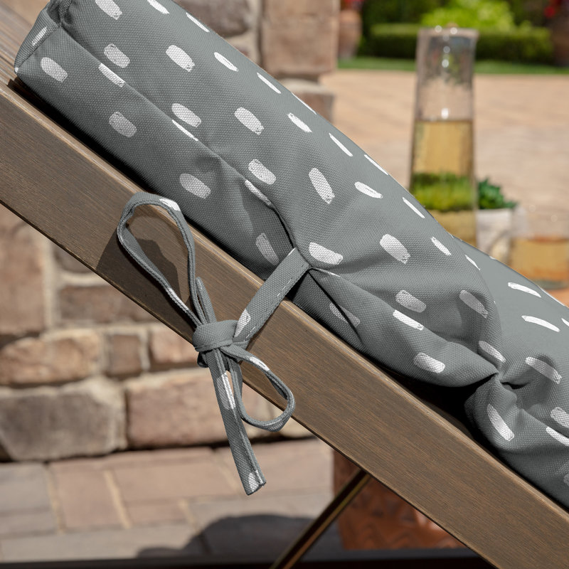 ARDEN 1 - Piece Outdoor Seat/Back Cushion, Gray Polyester/Polyester Blend