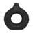 Modern Sculptural Stoneware Vase with Ribbed Texture and Donut-Shaped Circular Design for Contemporary Decorative Display-1225106377-1225106379
