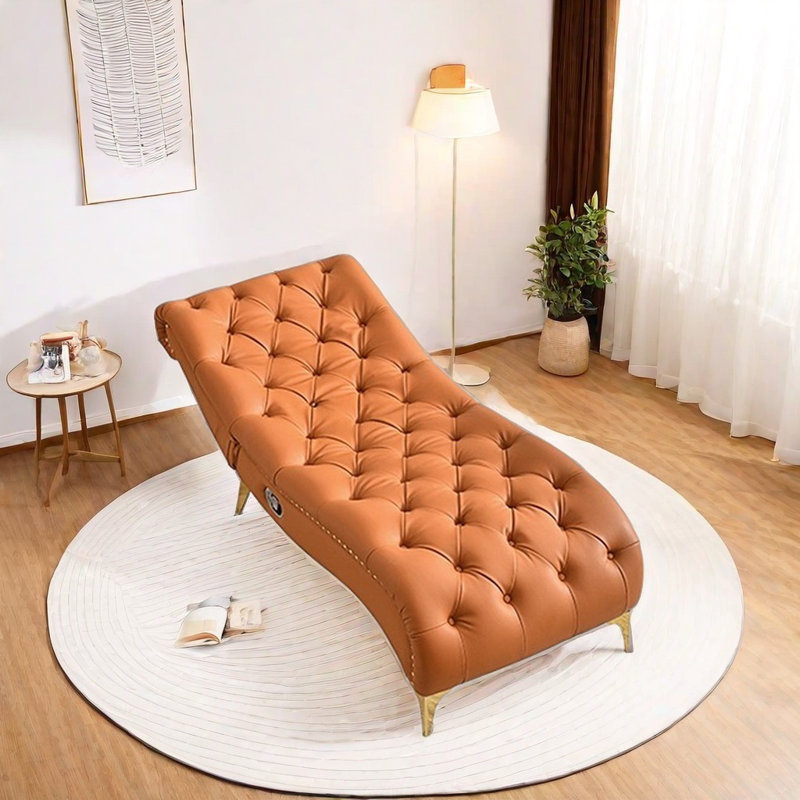 Chaise réglable, Cuir orange assorti