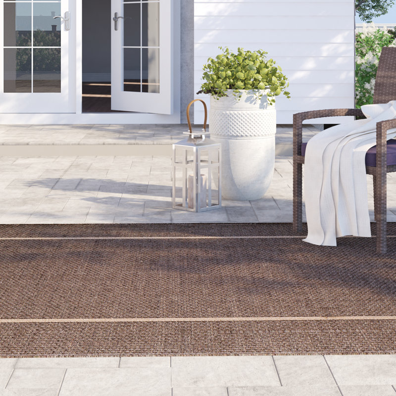 Tapis intérieur / extérieur Sarinah Pebble, Rectangle 6 pi 7 po x 9 pi 6 po