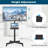Rolling TV Stand Adjustable TV Trolley with Bracket and Tray for 23in-60in Plasma LCD LED Screen