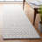 Agramonte Geometric Handwoven Wool Ivory/Blue Area Rug-1119795557