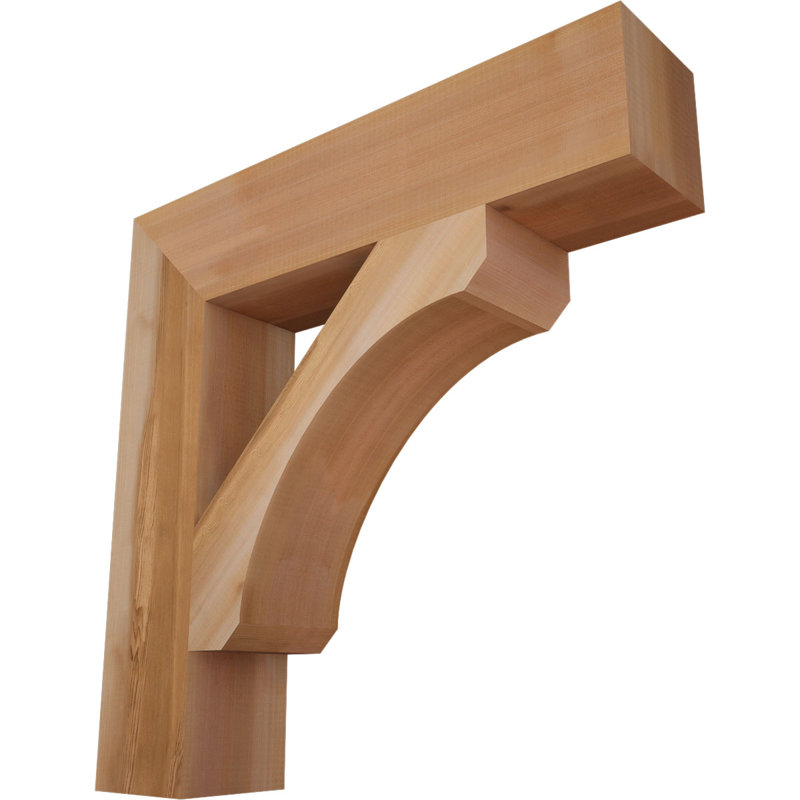 Support en bois rustique Legacy Block, Cèdre rouge, Lisse, H 28 po x l 5,5 po x P 28 po
