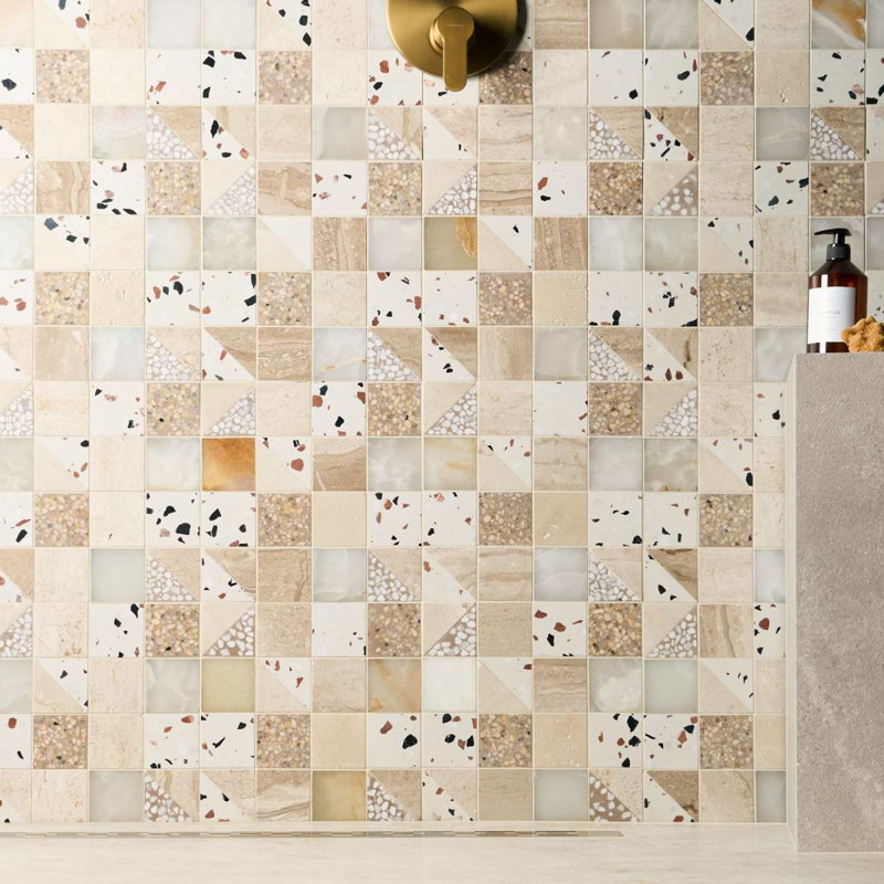 Elizabeth Sutton Artem Mosaic Tile, Paloma Beige;Cream