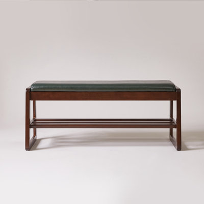 Wood Shoe Storage Bench 39.37 Inch with Premium Vegan Leather Seat, Hidden Lift Top Storage  Tiered Open Shoe Shelves, Sturdy Shoe Rack Bench for Entryway Bedroom