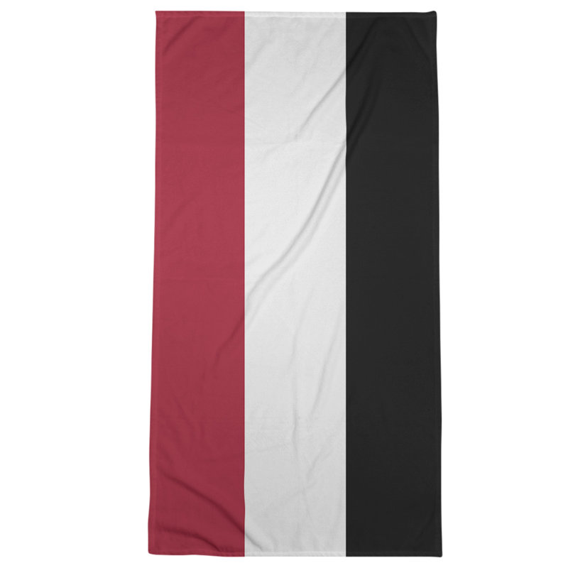 Microfiber Bath Towel, Atlanta Football Dark Red/Off White/Black
