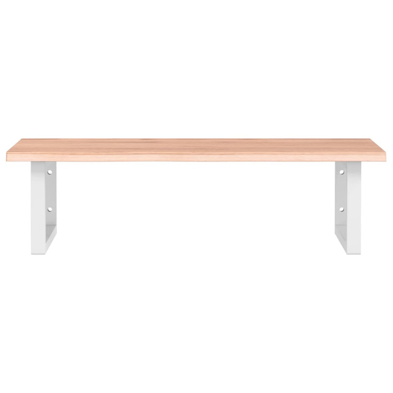 Arrol 80cm Solid Wood Bathroom Vanity Top, Oak/White