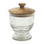 Set of decorative glass jars with glass beads