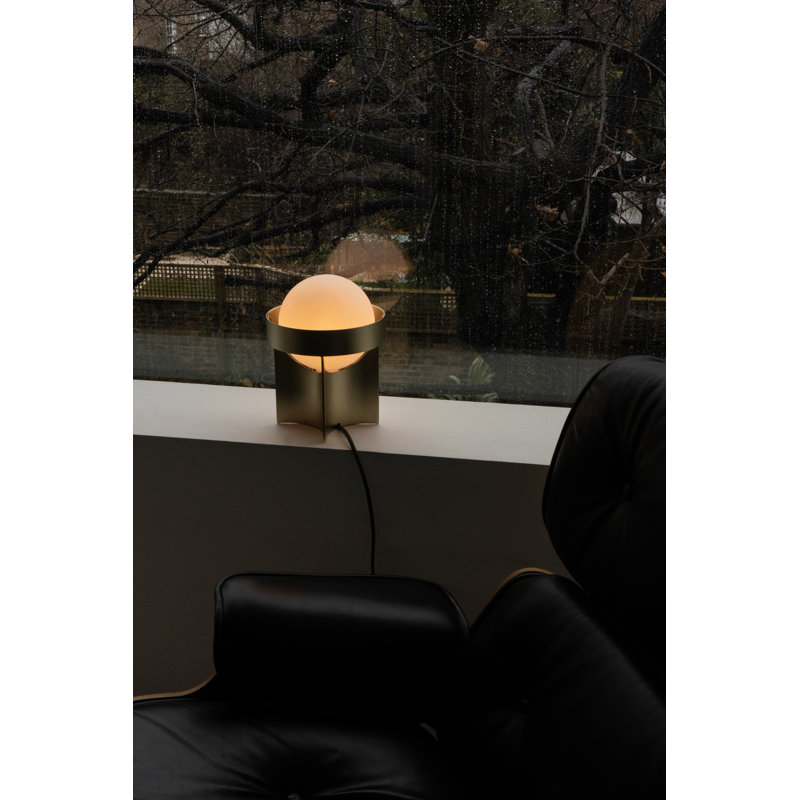 Loop Table Lamp + Sphere III, 9.63" H x 7.25" W x 7.25" D, Gray