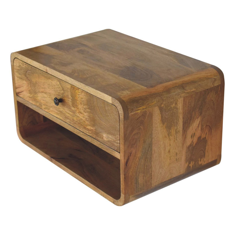 Karlow 22'' W Solid Wood Nightstand, Beige