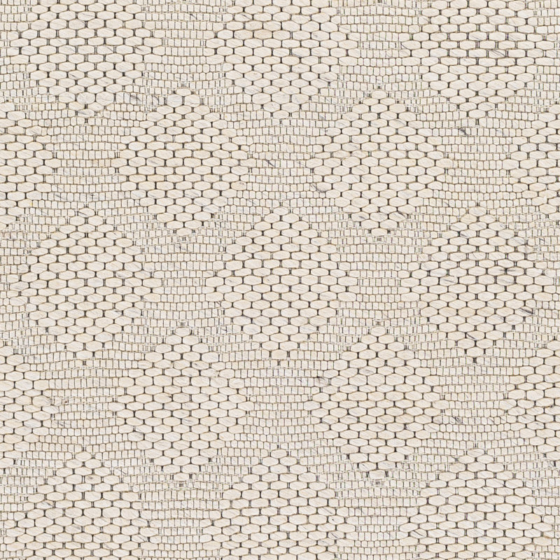 Tapis de zone crème fait main géométrique à tissage plat laine Xan, Rectangle 8 pi 10 po x 12 pi